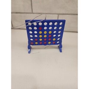 Hasbro Connect 4 Blue Game Ornamet 3‎ Inches High By 3.5 Wide
